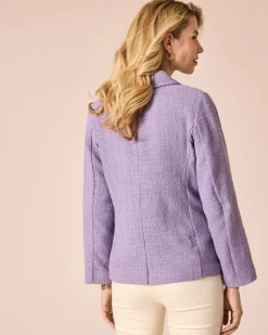 Bouclé-Blazerjacke