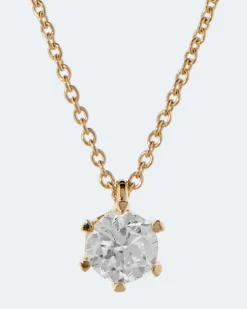 Brillant-Anhänger mit Kette 0,70 ct