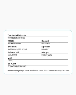 Brillant-Creolen 0,25 ct