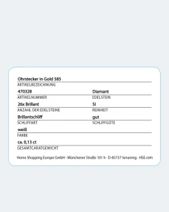 Brillant-Ohrstecker 0,13 ct