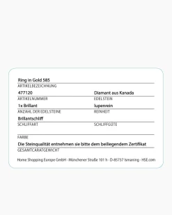 Brillantring 0,75 ct