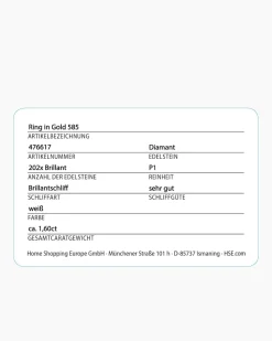 Brillantring 1,60 ct