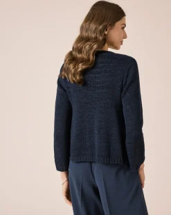 Cardigan aus Bändchengarn