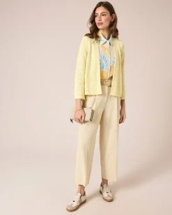 Cardigan aus Bändchengarn