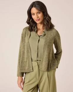 Cardigan aus Bändchengarn