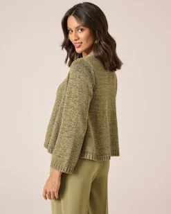 Cardigan aus Bändchengarn