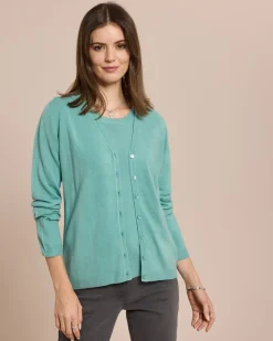 Cardigan Cashmere Feeling langarm
