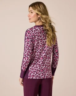 Cardigan mit Animaldruck