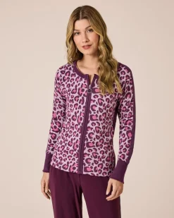 Cardigan mit Animaldruck