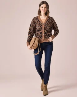 Cardigan mit Animalprint