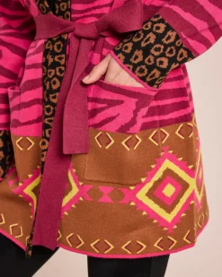 Cardigan mit buntem Mustermix
