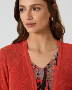 Cardigan mit Glanzgarn