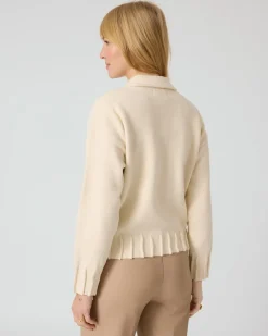 Cardigan mit Hemdkragen