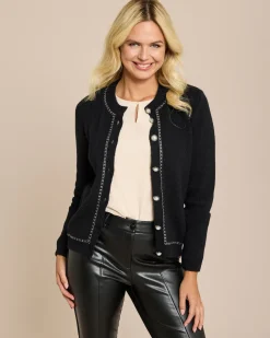 Cardigan mit Knöpfen und Kettendetail