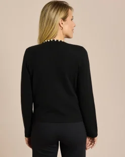 Cardigan mit Perlendeko