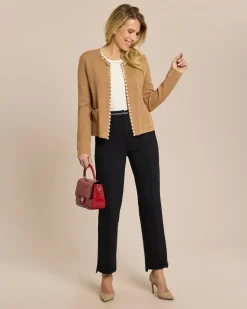 Cardigan mit Perlendeko