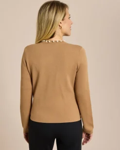 Cardigan mit Perlendeko