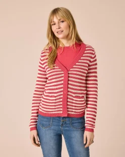 Cardigan mit Streifen