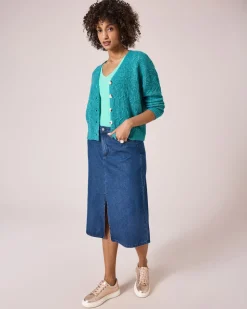 Cardigan mit Strick-Struktur