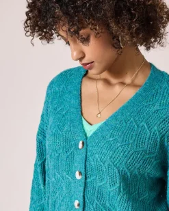 Cardigan mit Strick-Struktur