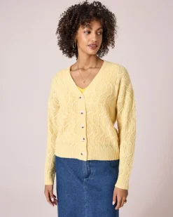 Cardigan mit Strick-Struktur