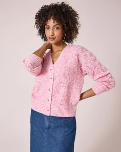 Cardigan mit Strick-Struktur