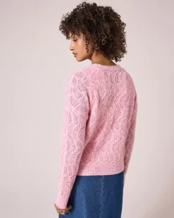 Cardigan mit Strick-Struktur