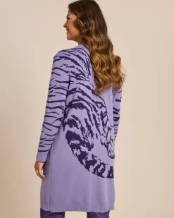 Cardigan mit Tiger Jacquard