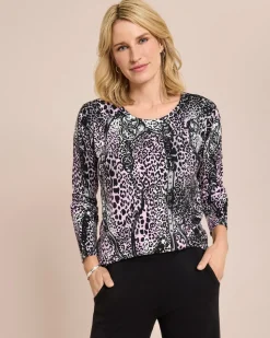 Classic Pullover Leomuster mit Ketten