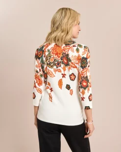 Classic Pullover Paisley-Blüten-Optik