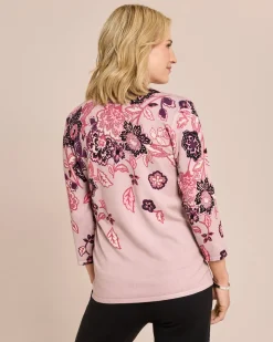 Classic Pullover Paisley-Blüten-Optik
