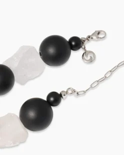 Collier aus Achat & Bergkristall