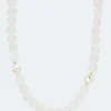 Collier aus Rainbow Mondstein & Hämatit