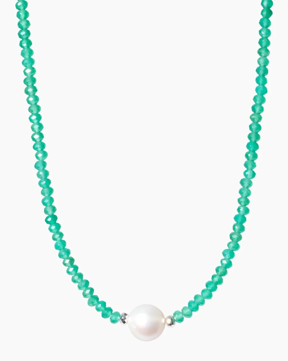 Collier mit Edelsteinen & SWZ-Perle