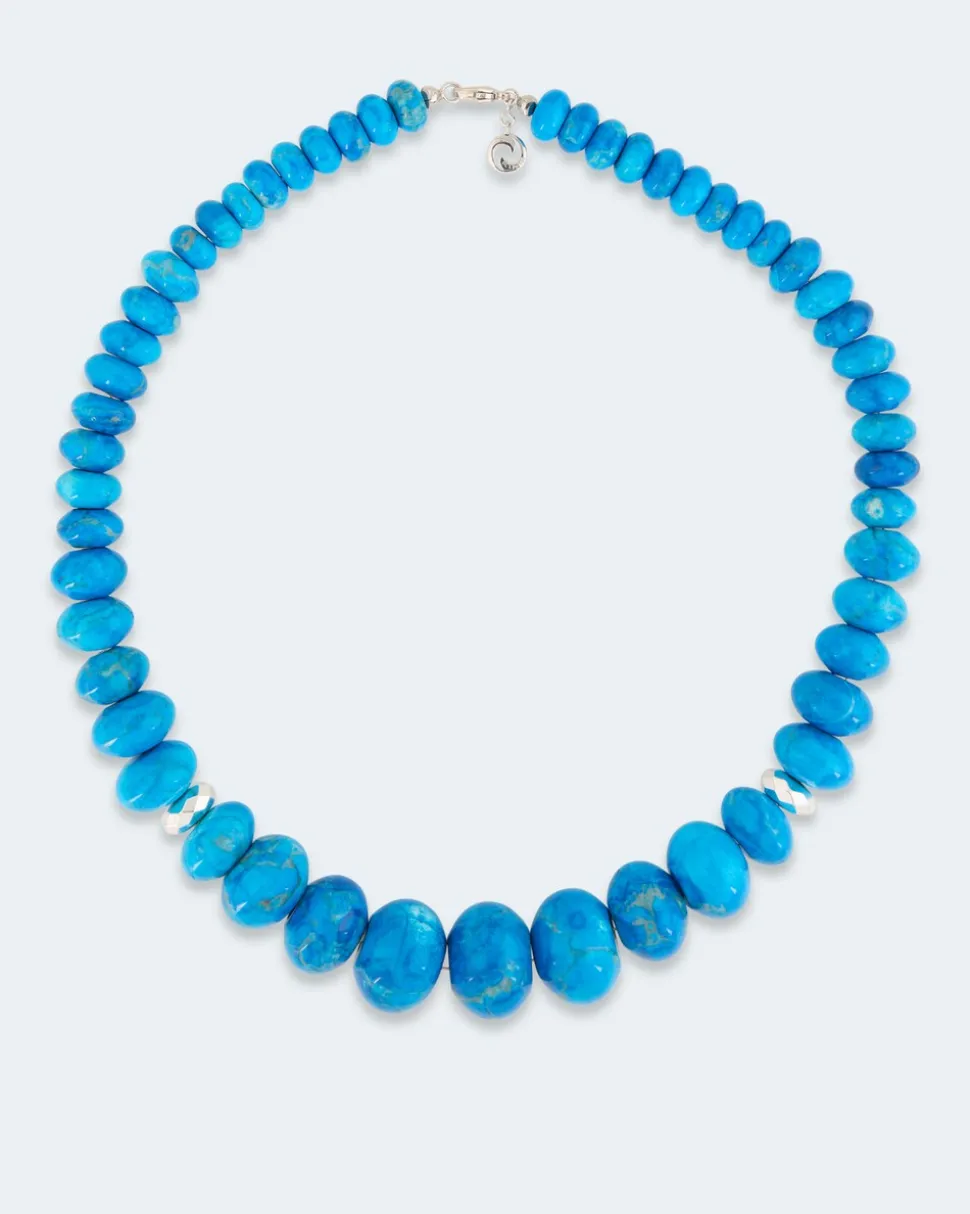 Collier mit Howlith und Hämatit