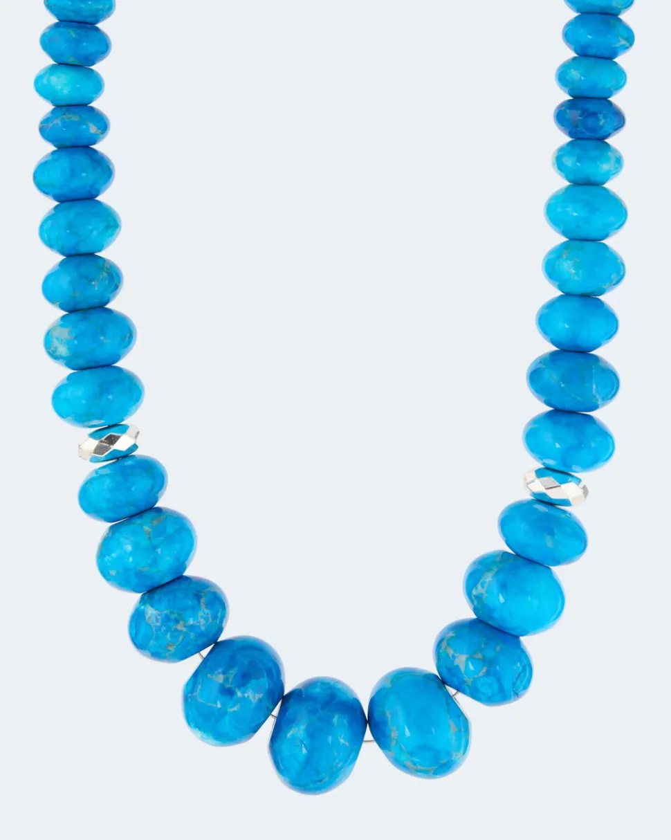 Collier mit Howlith und Hämatit