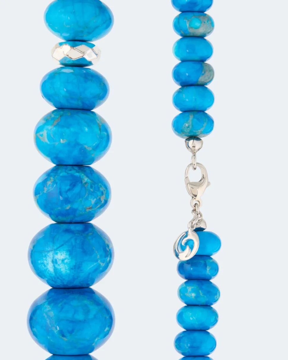 Collier mit Howlith und Hämatit
