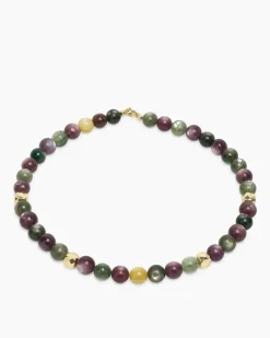 Collier mit Lepidolith und Hämatit