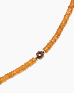 Collier mit Mandarin-Granat & Hämatit