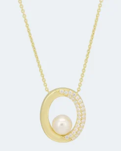 Collier mit MK-Perle und Zirkonia