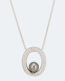 Collier mit MK-Perle und Zirkonia