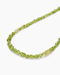 Collier mit Peridot und Bergkristall-Dublette