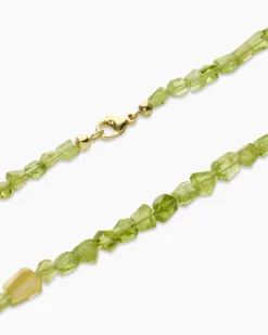 Collier mit Peridot und Bergkristall-Dublette