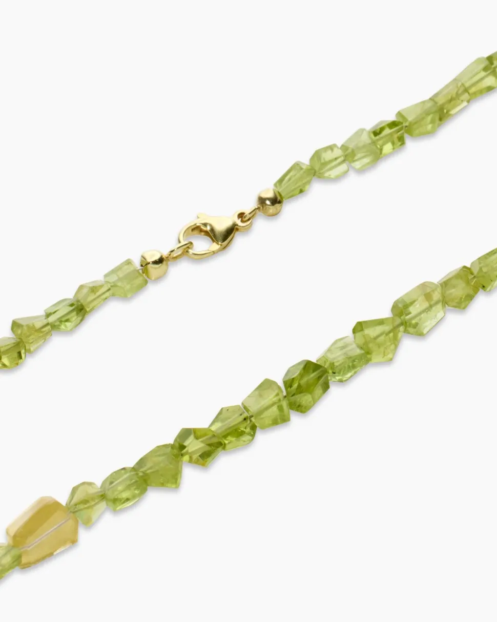 Collier mit Peridot und Bergkristall-Dublette