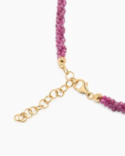 Collier mit Rubin oder Saphir