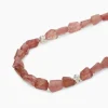 Collier mit Strawberry Quarz und Pyrit