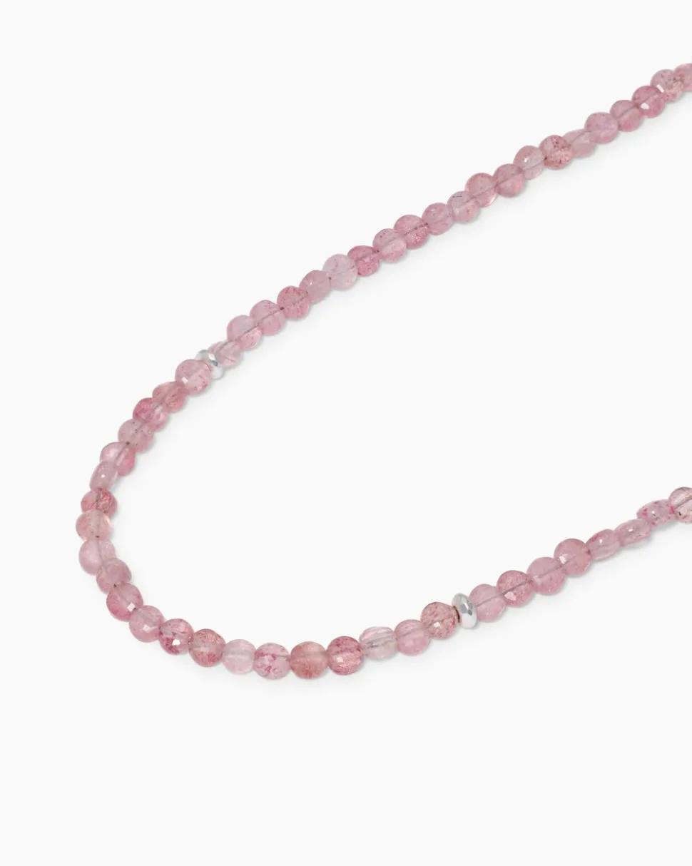 Collier mit Strawberry Quarz und Hämatit