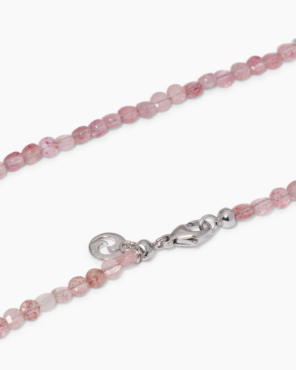 Collier mit Strawberry Quarz und Hämatit