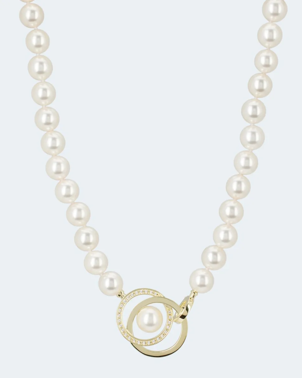 Collier MK-Perle 10mm & Zirkonia