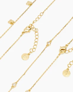 Collier-Set mit Zirkonia, 2tlg.